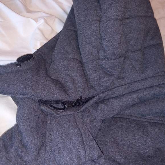 Men's Hooded Vest Jacket Division Size XL Dark Gray, with Removable Hoodie - Picture 4 of 7